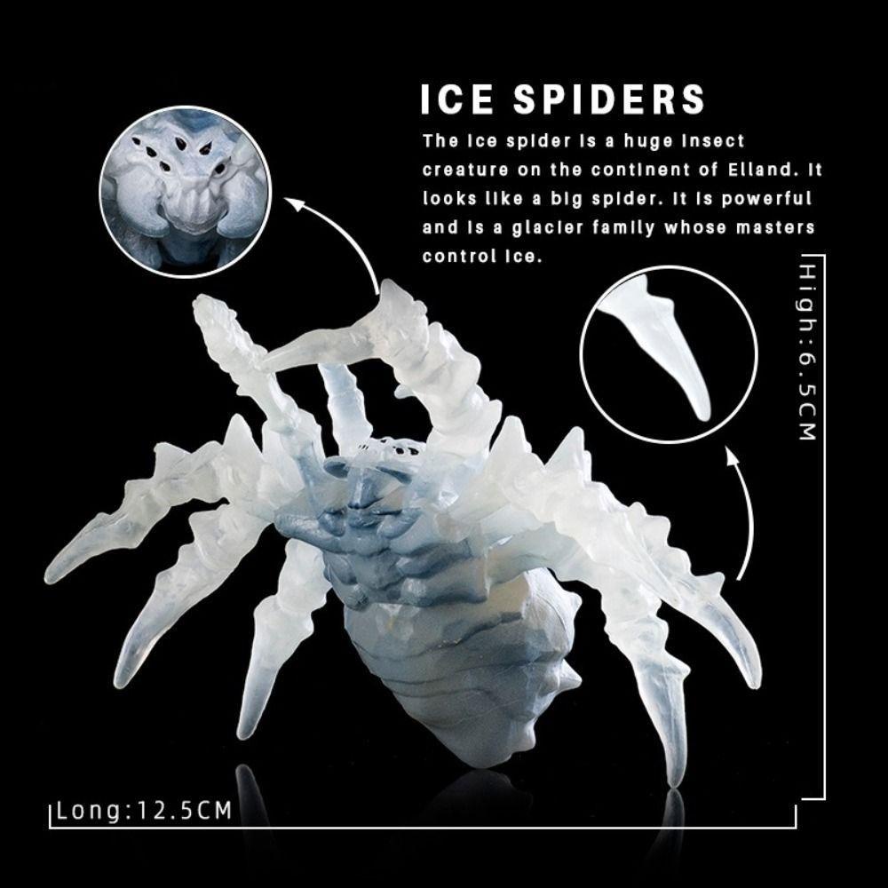 【 ELEGANT 】 Ice Spider Mainan Simulasi Pendidikan Hewan Dunia Patung Serangga Desktop Ornamen Halloween Mainan Rumit