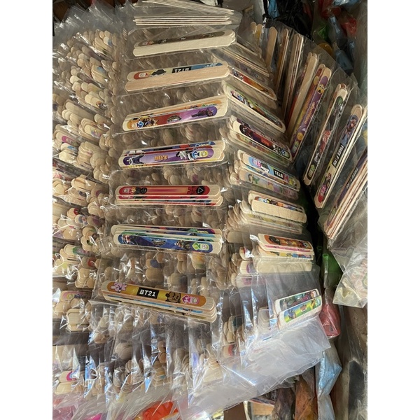 50pcs stik mainan anak stik stiker stick sticker stik sablon stick sablon stik es cream stick es kri