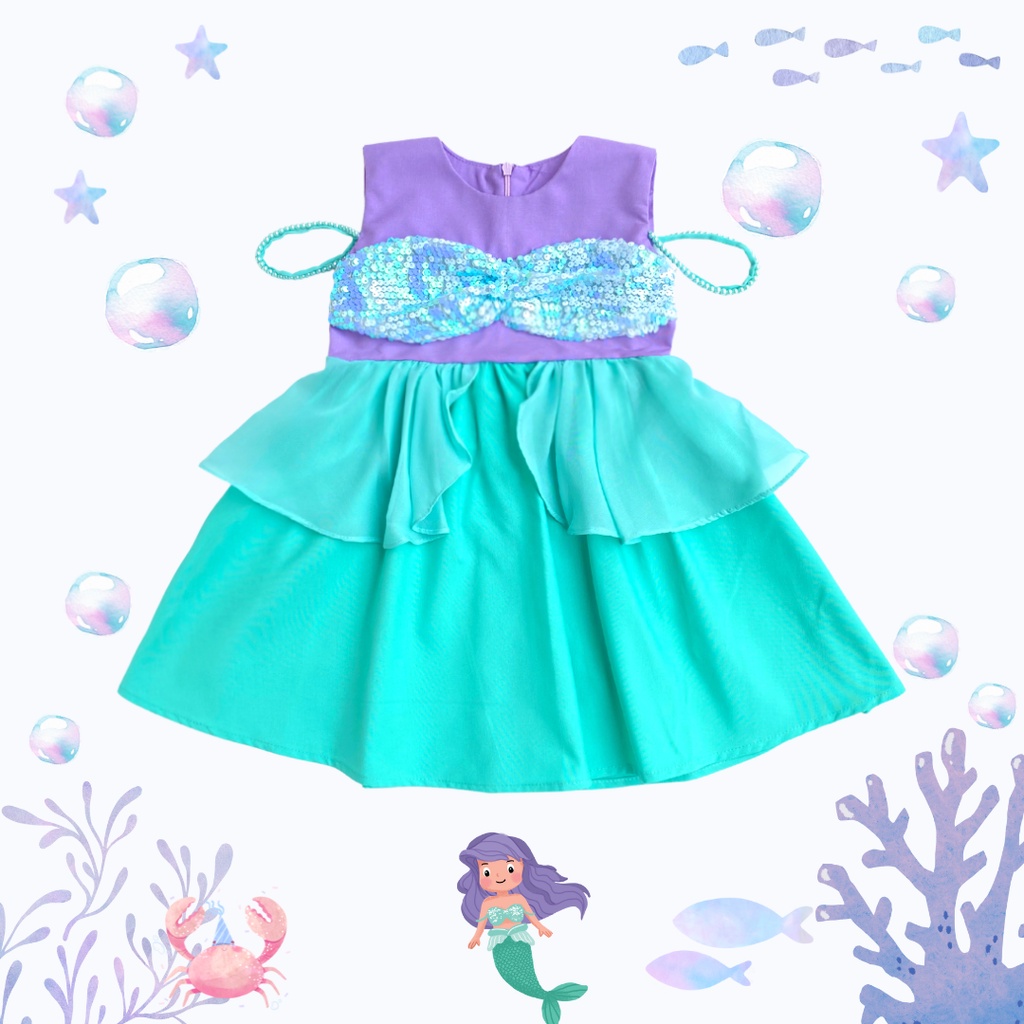 Jual NEW ARIEL MERMAID DRESS / DRESS MERMAID / DISNEY DRESS INSPIRED ...