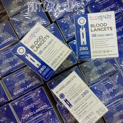 Blood Lancet ONEHEALTH / Jarum Lancet / Jarum Ambil Darah 28G