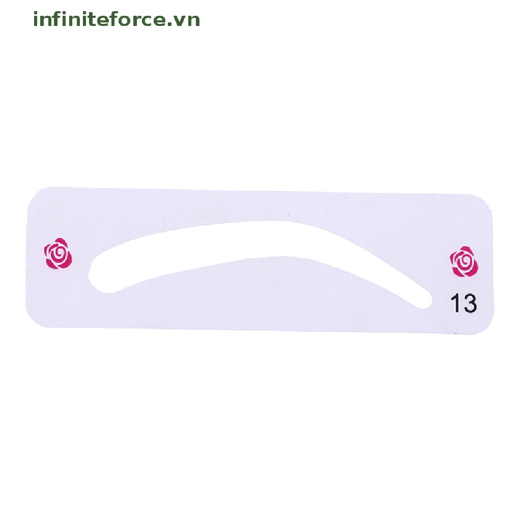 (INVN) 24pcs / Set Kartu Cetakan Alis Tahan Lama Untuk Makeup / Kosmetik Wanita (VN)