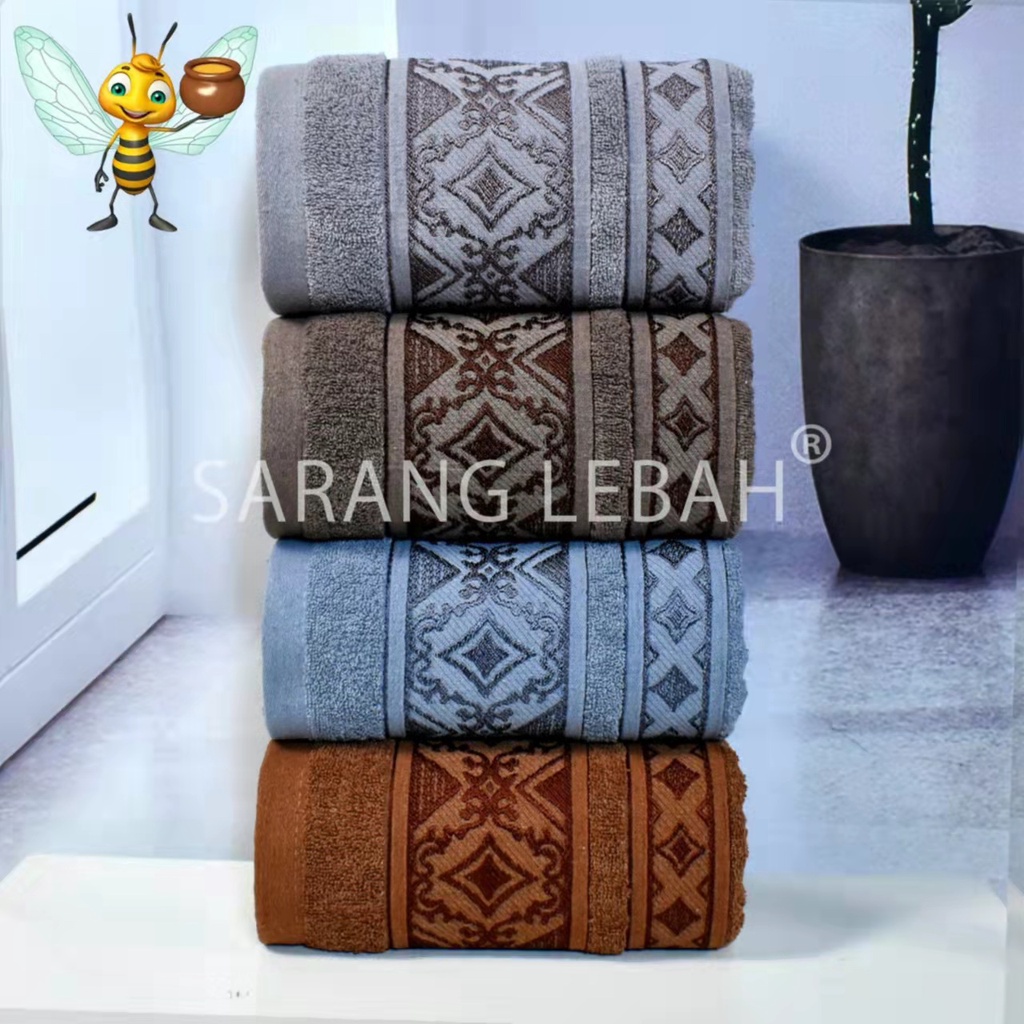 ATB Handuk Sarang Lebah Motif Katun uk 50x100 / Handuk Tanggung Tebal Lembut Paling Murah