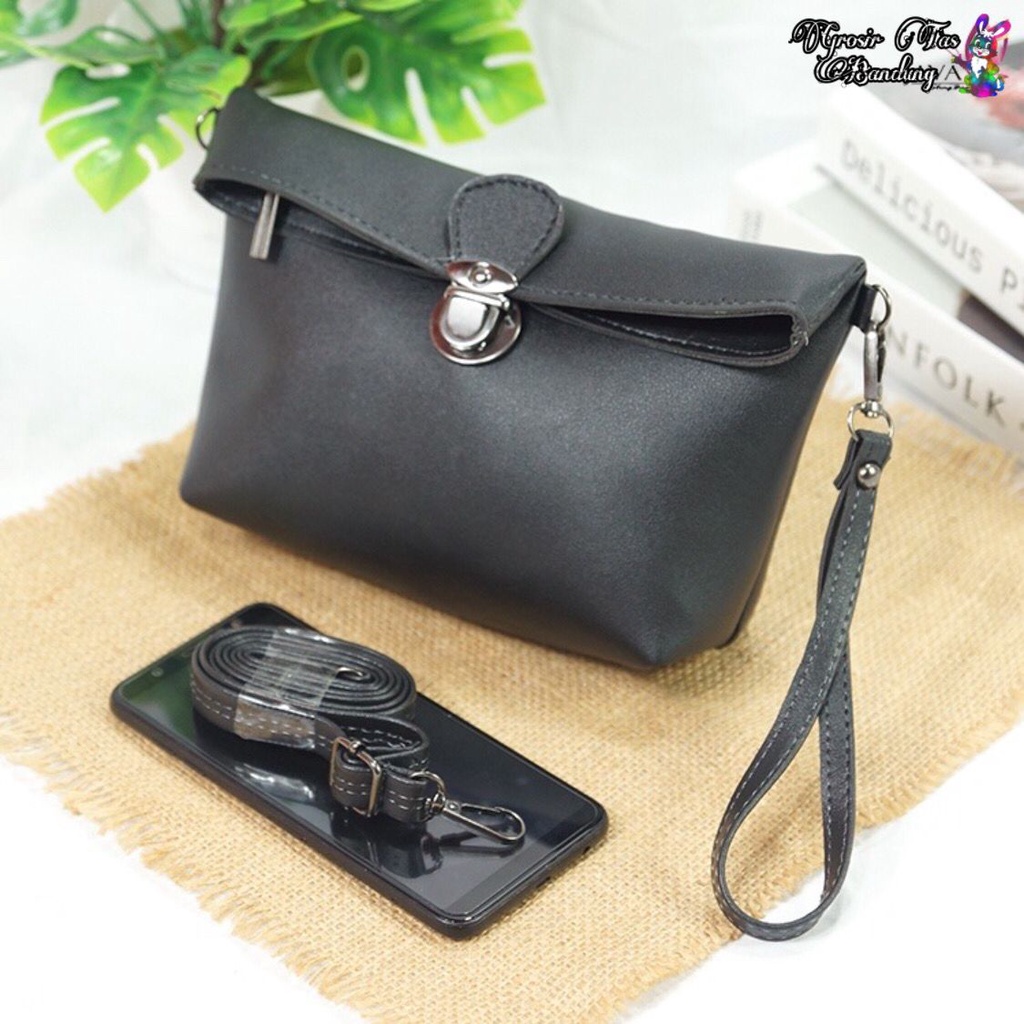 Grosir Tas Bandung 01 - Tas clutch lipat kunci slot