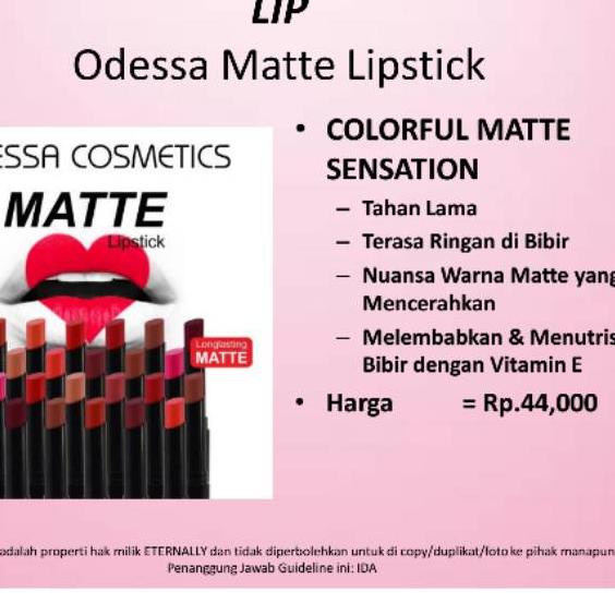 READY ✅Lipstik odessa matte , Lipstick odessa , lipstick Matte , Odessa|SQ5