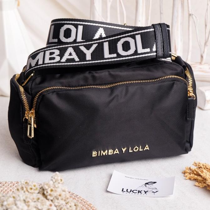 Bimba Y Lola Nylon Zip Crossbody Black - Original 100%