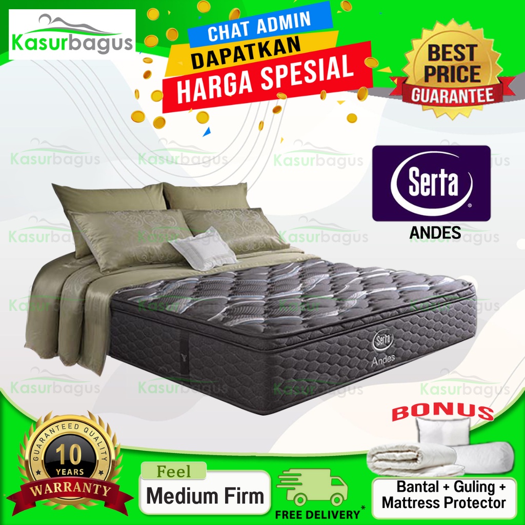 Serta Kasur Springbed New Andes - Kasur Saja 180x200