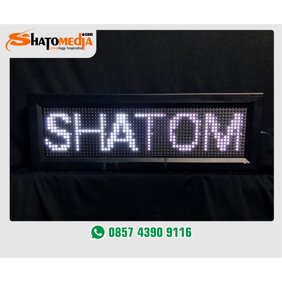 Running Text Running Led Tulisan Berjalan 71x25 - Putih