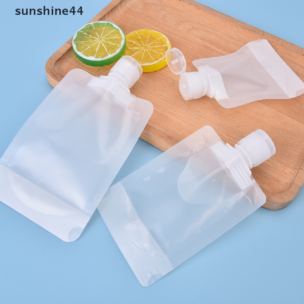 Sunshine 10pcs Kantong Pouch Dispenser Kosmetik / Makeup Transparan Anti Bocor Reusable