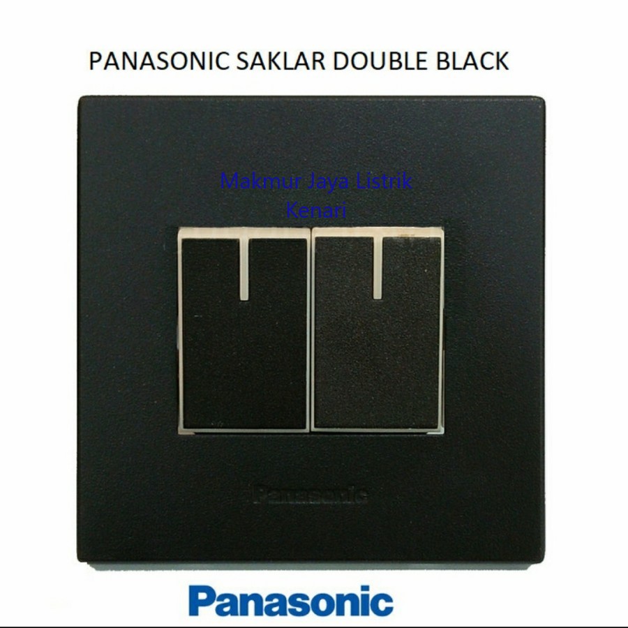Panasonic Saklar Seri 2G Hitam WESJ78029 + WESJ5931 Style Matte Black