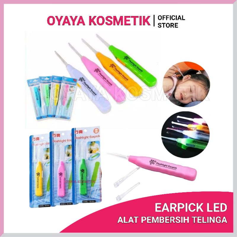 Alat Korek Kuping Permbersih Telinga Dewasa Atau Anak Anak Alat Pencongkel Earpick LED Senter Serbaguna Barang Unik Berkulitas Oyaya Kosmetik Pekanbaru Grosir Ecer Pekanbaru