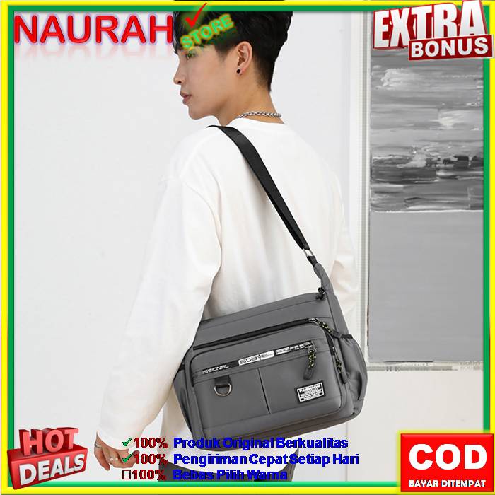 TAS SELEMPANG PRIA TAS SLING BAG PRIA TAS TAHAN AIR WAISTBAG PRIA TAS PRIA OXFORD KAIN TAS BAHU PRIA MESSENGER TAS KASUAL TAS KANVAS PRIA TAS RANSEL KAPASITAS BESAR TAS KERJA 100% ORIGINAL PREMIUM