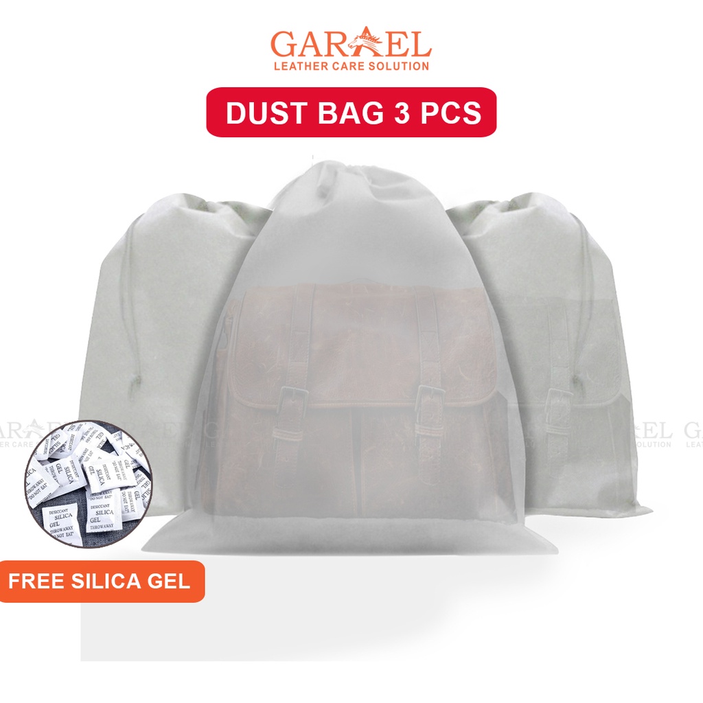 Dust Bag 3 Pcs FREE Silica Gel Kantong Tas Serut Serba Guna Pelindung Sepatu Tas dll.
