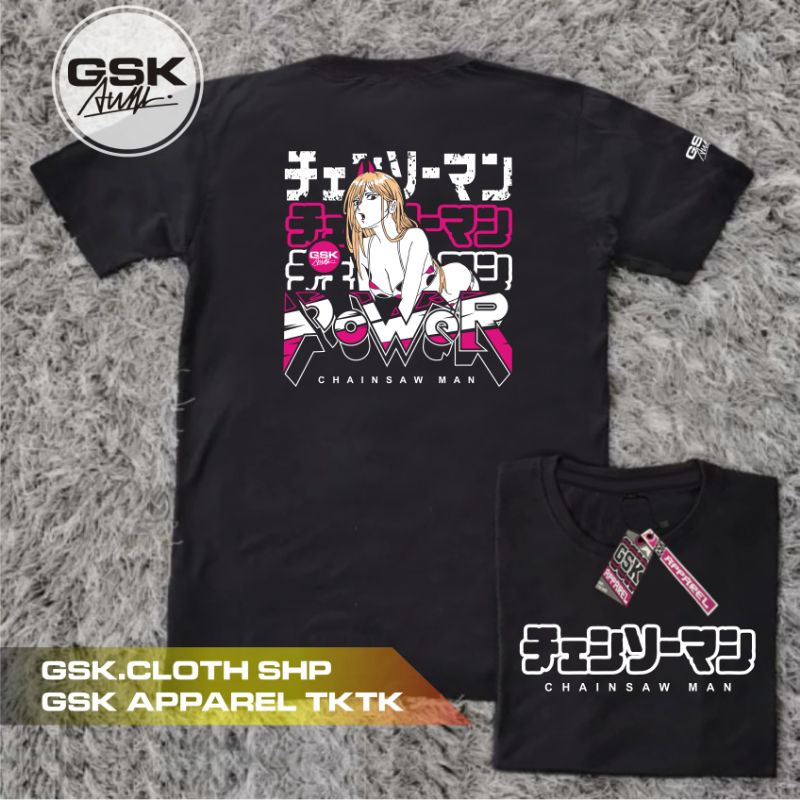 Jual Kaos Distro Anime Chainsaw Man Power Unisex Shopee Indonesia