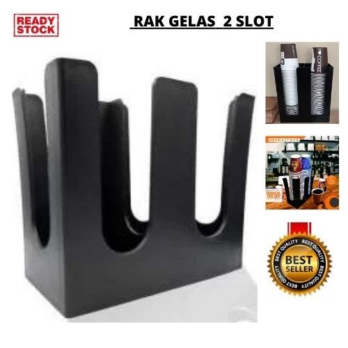 Rak Tempat Gelas Plastik Kertas Kopi 2 Dan 4 Slot Profesional 114149