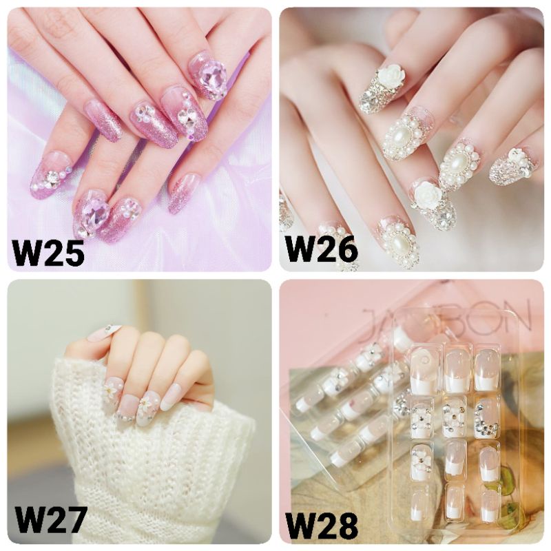 Fake Nails/ Kuku Palsu/ Wedding Fake Nails/ Kuku Palsu Pengantin/ Bride/ Nail art/ Kuku Palsu Murah