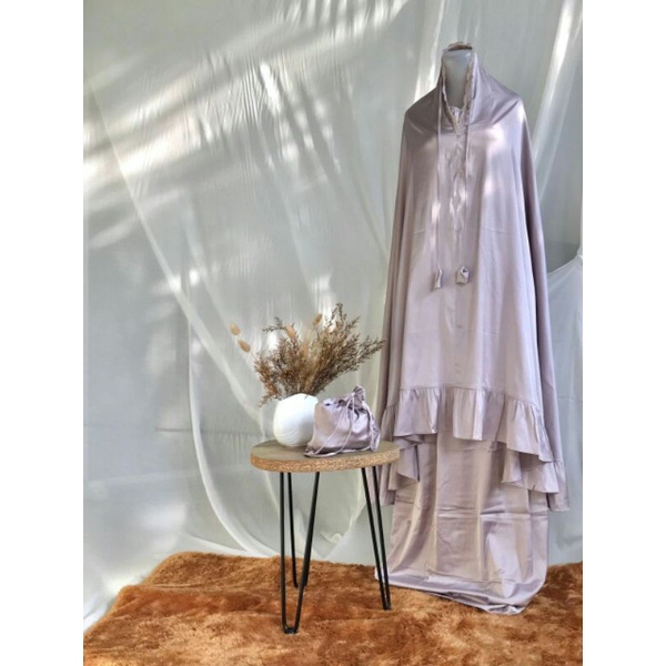 Mukena Armany Silk Polos - Mukena Silk Rumbay -Mukena Armany Silk Rumbay- Mukena Zara Silk - Mukena 