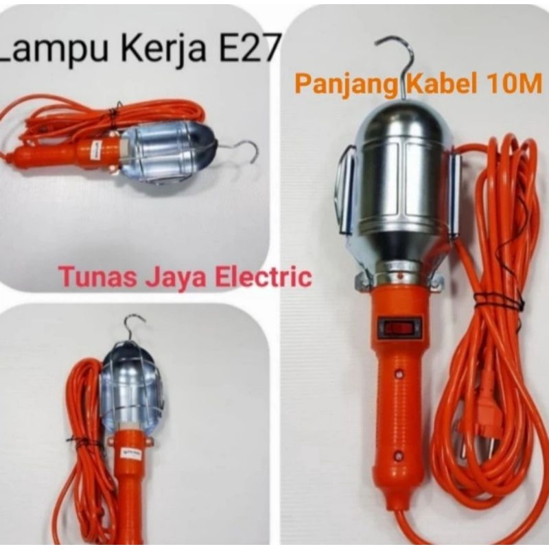 Lampu Kerja / Working Lamp + Kabel 10M Saklar FORT