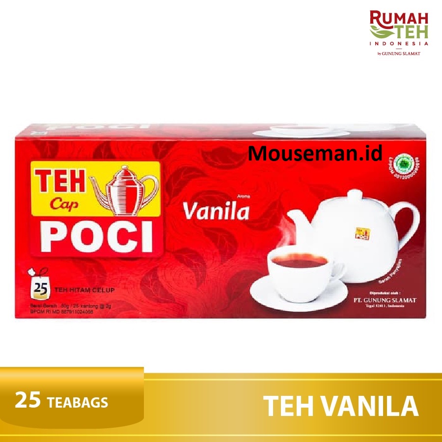 

Teh Cap Poci Aroma Vanila 25 Teh Hitam Celup 50gr