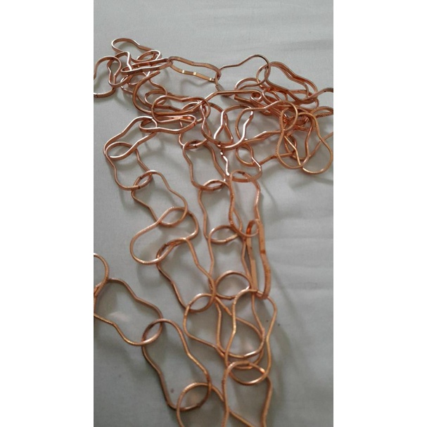 Hanger Rantai Besi Warna Emas / Display Gantungan Hanger Rantai / Hanger Baju Besi Gold