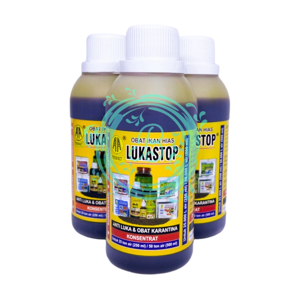 Lukastop 250ml 250 ml Obat Ikan Hias Anti Luka Jamur Parasit Cacat Karantina AA Product