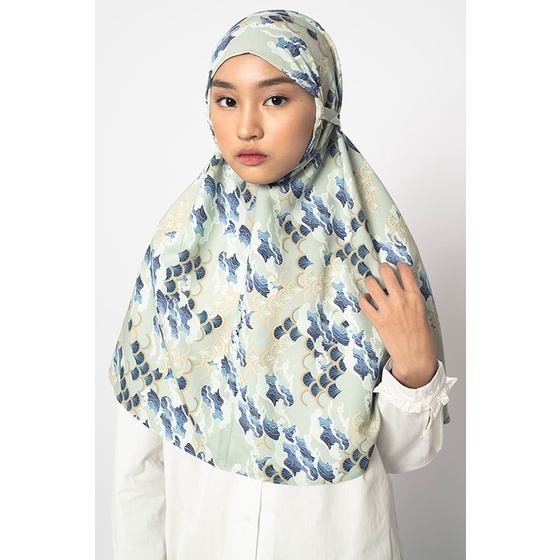 Cottonink - Hijab Instant Wanita Mint Green Kanagawa Enko