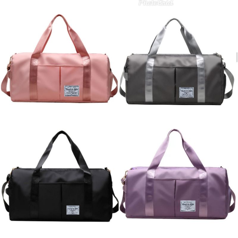 Canvas Duffle GYM BAG with Shoe Compartment/TAS TRAVELLING/TAS FITNES