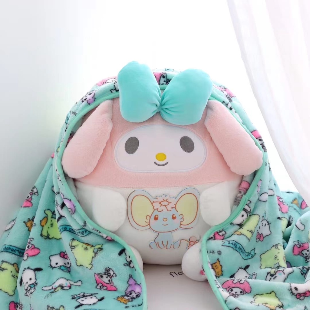 Balmut Bantal Selimut Boneka Cartoon Model  Sanrio 3in1 Bahan Plush