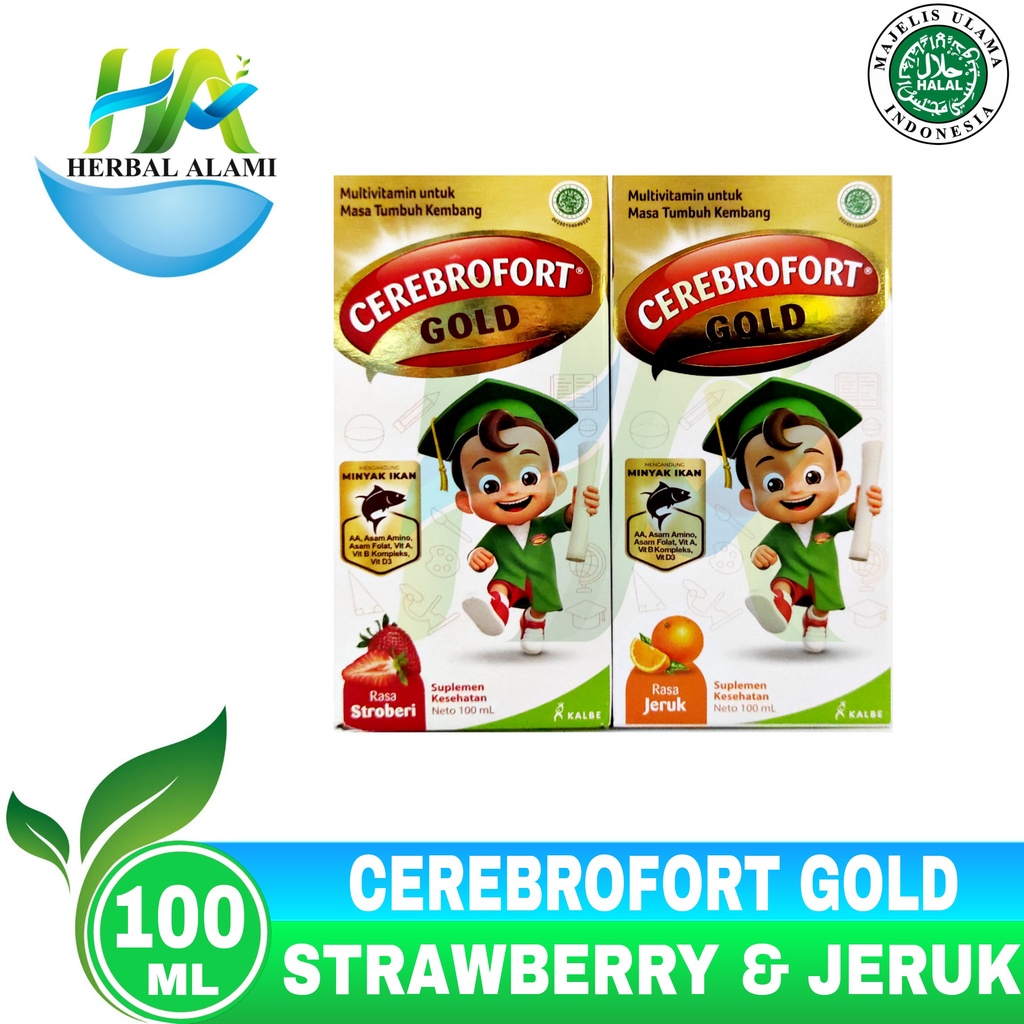 Cerebrofort Gold 100 ml - Multivitamin Anak Pada Masa Pertumbuhan