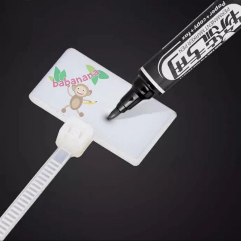 100pcs cable ties with label 10cm pengikat kabel perapih organizer