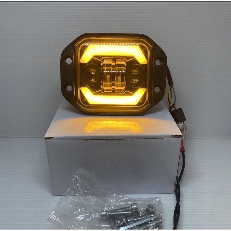 Lampu depan reflektor lampu daymaker 4.5inchi angel colour waterproof universal
