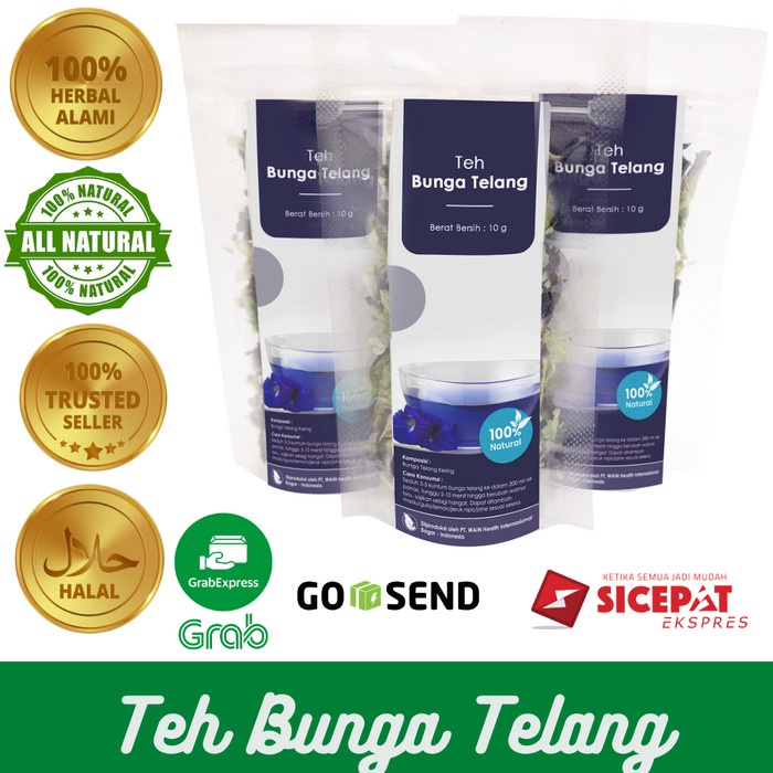 

ORIGINAL MURAH Teh Biru Bunga Telang Herbal 50 Gram (ORGANIC Butterfly Pea Tea)