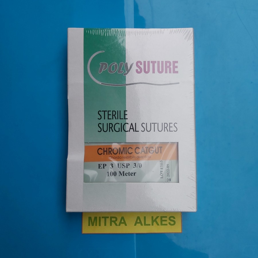 Benang CHROMIC PolySuture. Sterile Surgical Sutures Cromic POLY SUTURE.