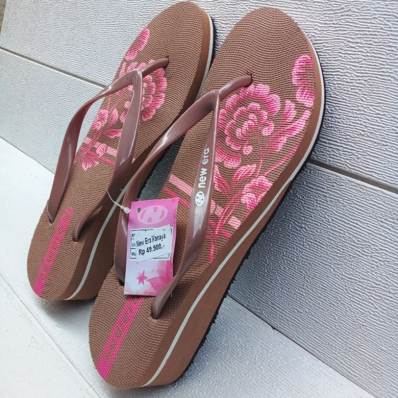 sandal japit wanita new era original/ sandal newera Inaya