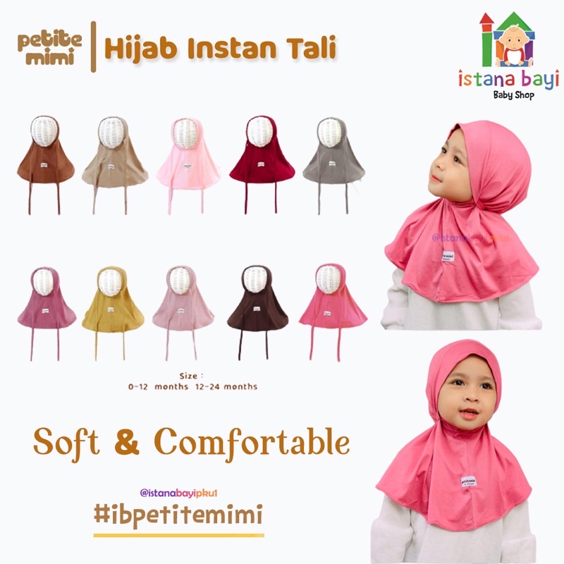 Petite mimi Hijab Instant Tali /Hijab isntan bayi /Hijab anak murah