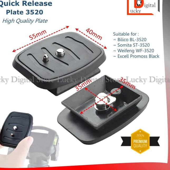 Quick Release Plate/Dudukan Tripod Somita Takara Bilico Weifeng Zomei - Plate 3540