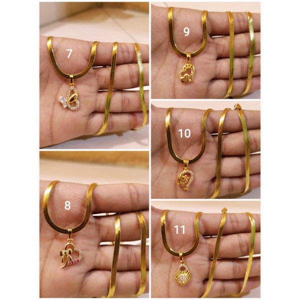 Kalung Gepeng Kilat high Quality Dengan Liontin Yaxiya Jewelry