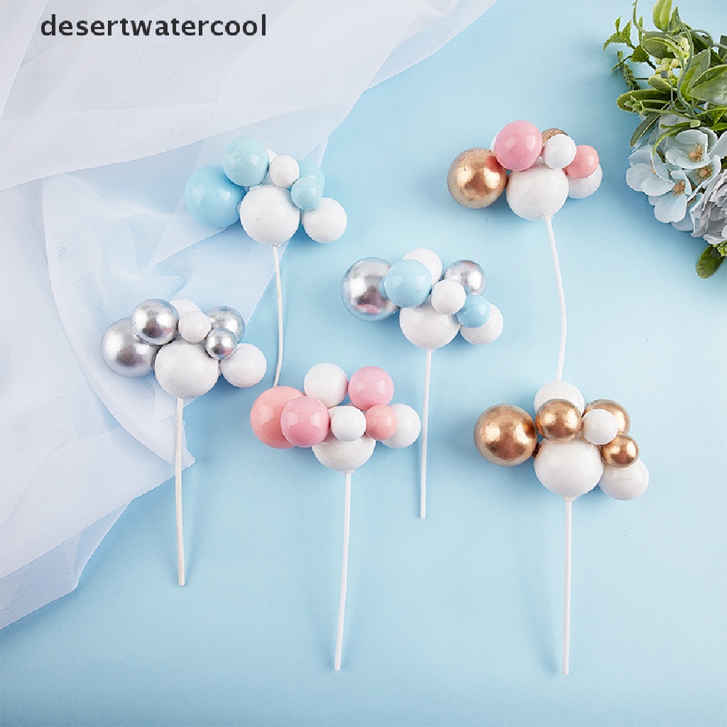 Deid Dekorasi Kue Ulang Tahun Bentuk Awan Warna-Warni