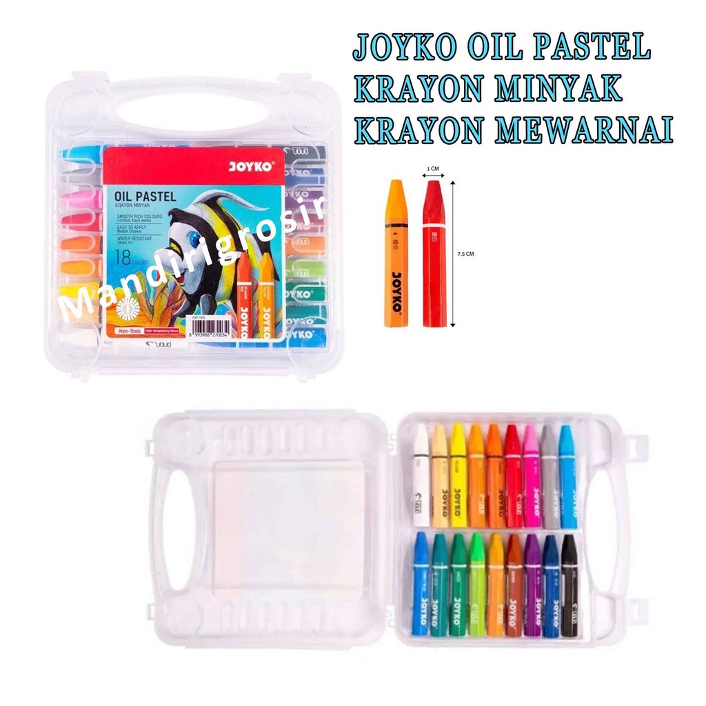 Krayon Minyak * Joyko Oil Pastel * Krayon Pastel Mewarnai * Mudah Dipakai &amp; Tahan Air