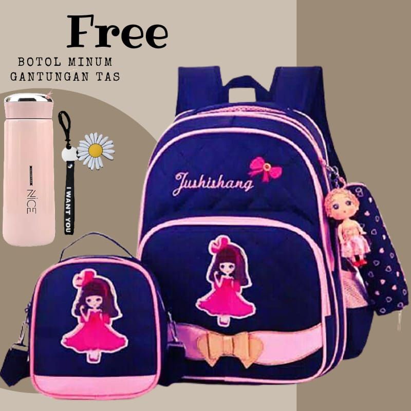 (COD)Tas Ransel BIDADARI_Ratu/ Fashion Anak Sekolah 4 Warna