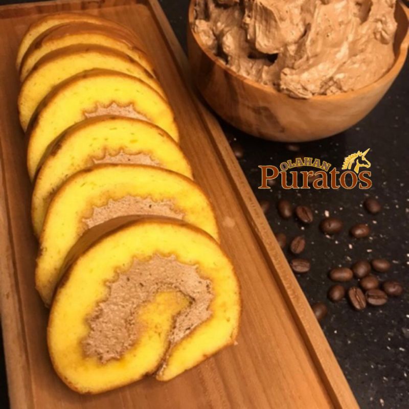 

Bolu Gulung Moka Premium Olahan Puratos Ukuran Panjang 25cm