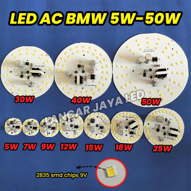 Led Ac Bmw All Watt 5,7,9,12,15,18,25,30,40,50