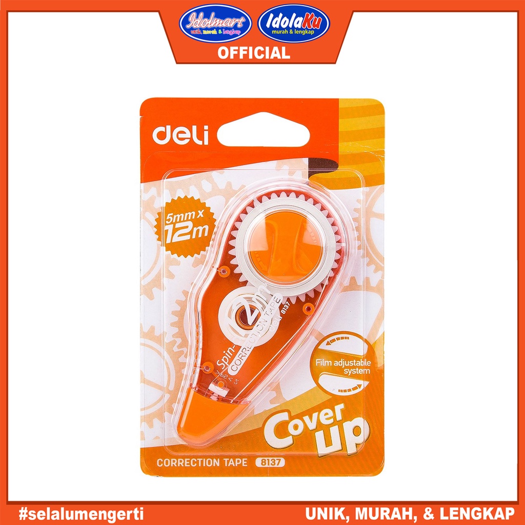 

IDOLMART Deli Tip X- Koreksi Tape 5mm X 12mm unik E8137 - Bogor
