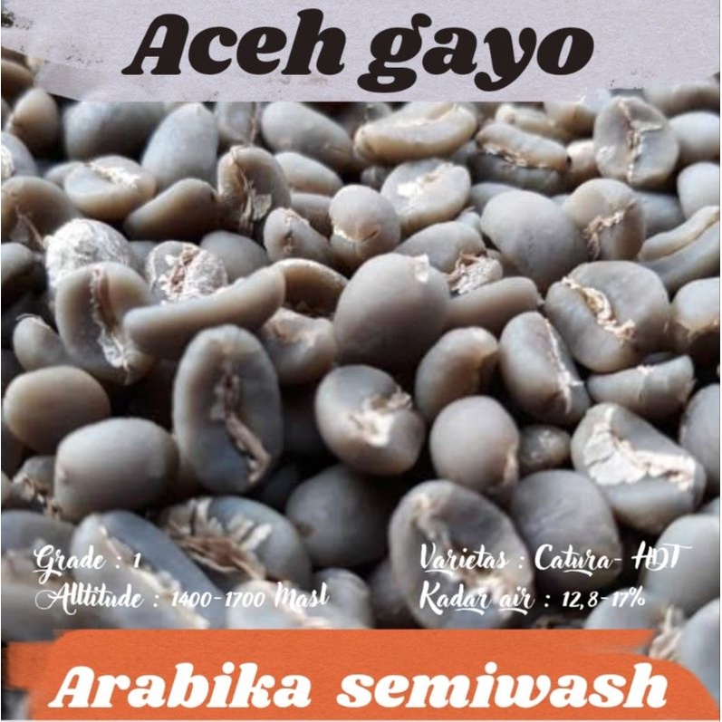 

Biji kopi mentah - green Bean Arabika Aceh Gayo - semiwash