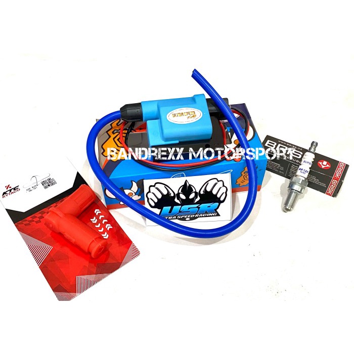 Paket Koil USR+Busi Brisk AR12C+Cop Busi KTC For Nmax-Aerox 155-Lexi.