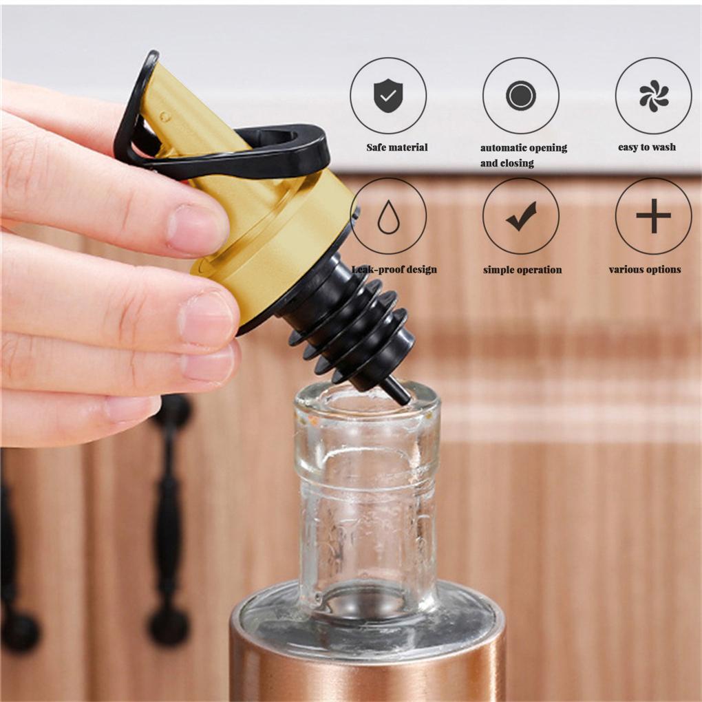 Penuang Anggur Minuman Otomatis Olive Stopper Dispenser Silicone Seal Nozzle Cap Sealer Kebocoran Reusable Wine Kitchen Gift