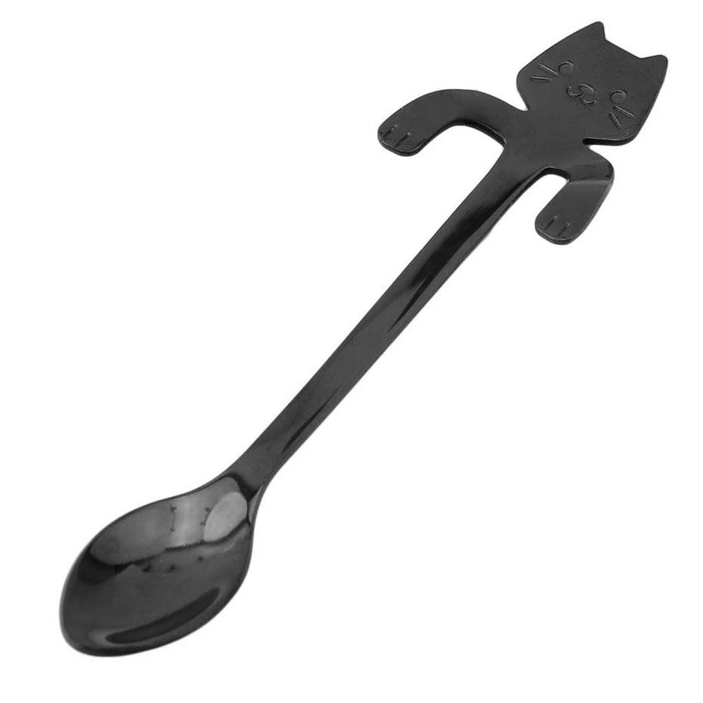 Desain Kartun Sendok Teh Rumah Kopi Teh Aduk Sendok Stainless Dessert Spoon Tableware