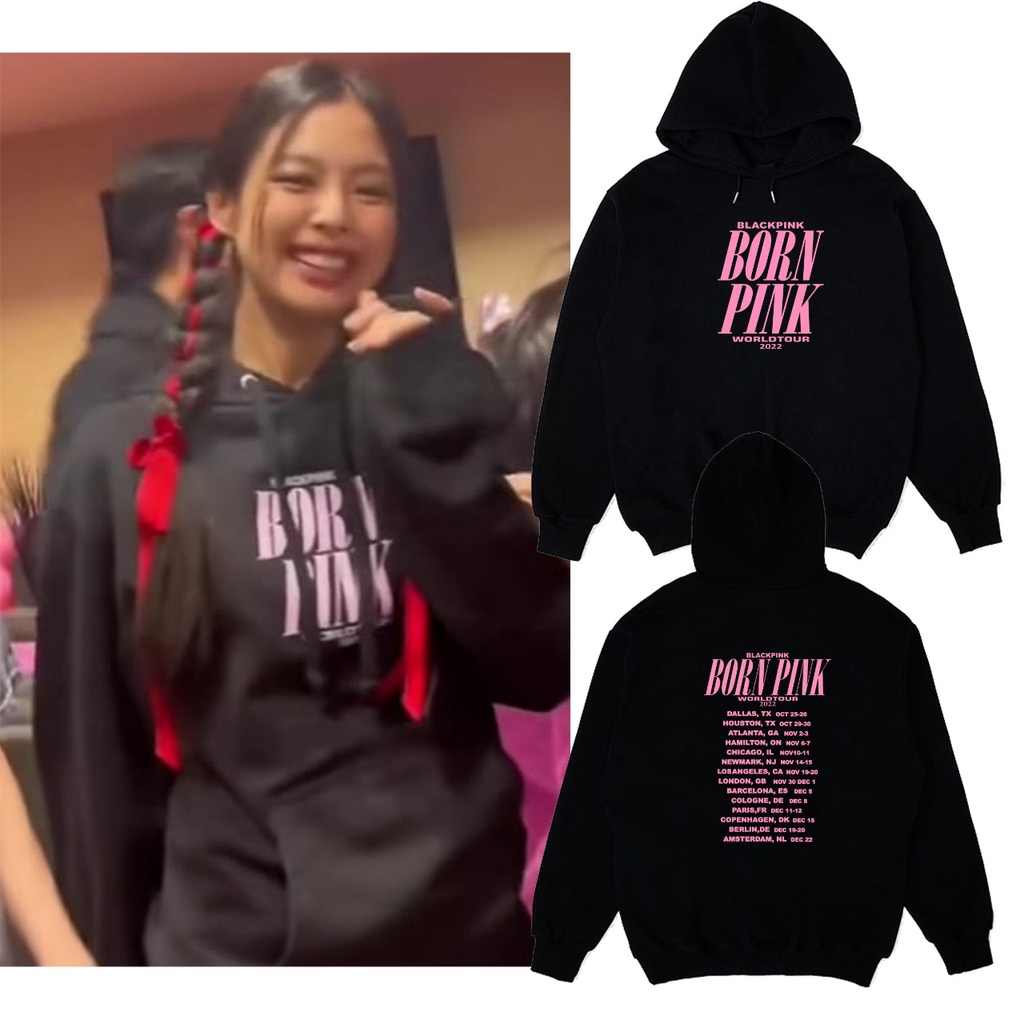 Hoodie BP Jennie BRN PINK world tour 2022 AS