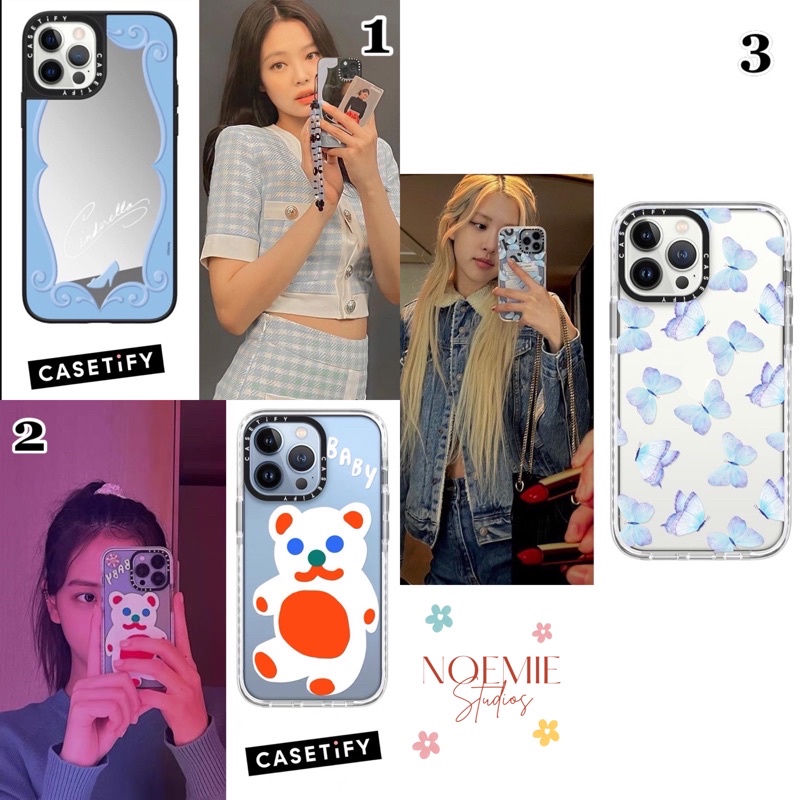 [𝐏𝐑𝐄-𝐎𝐑𝐃𝐄𝐑] Casetify Beruang Jisoo Rose Cinderella Jennie Blackpink Korean Phone Case Iphone Softcas