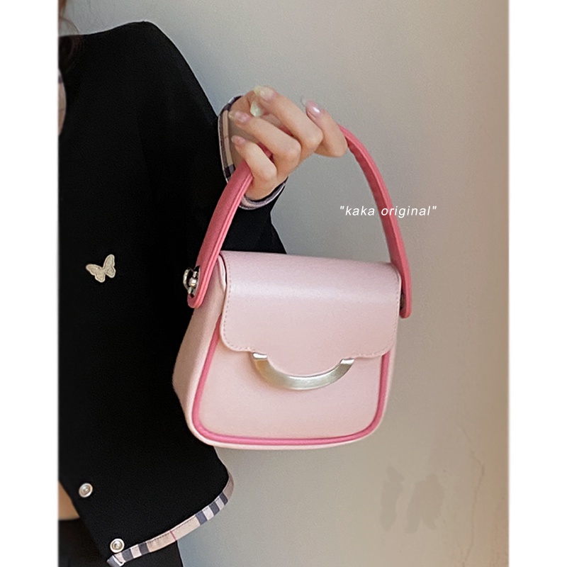 Suhao design niche handbag wanita 2022 baru musim panas warna kontras all-match in small square bag chain messenger bag