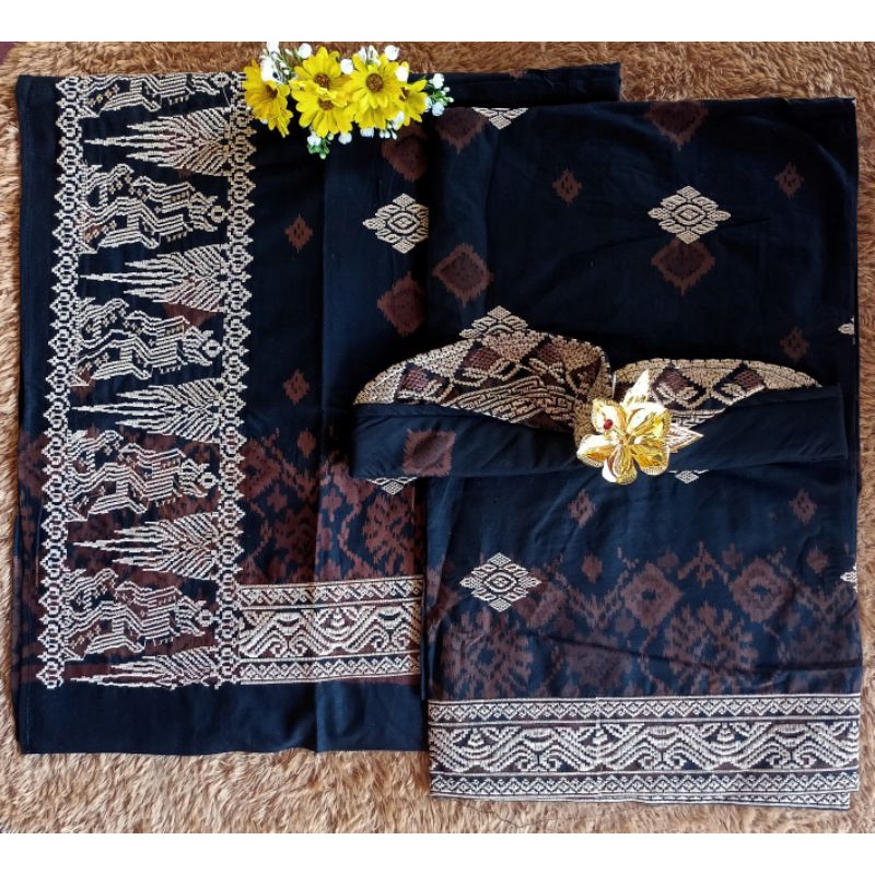 Set Couple Endek Bordir Katun Ceplok